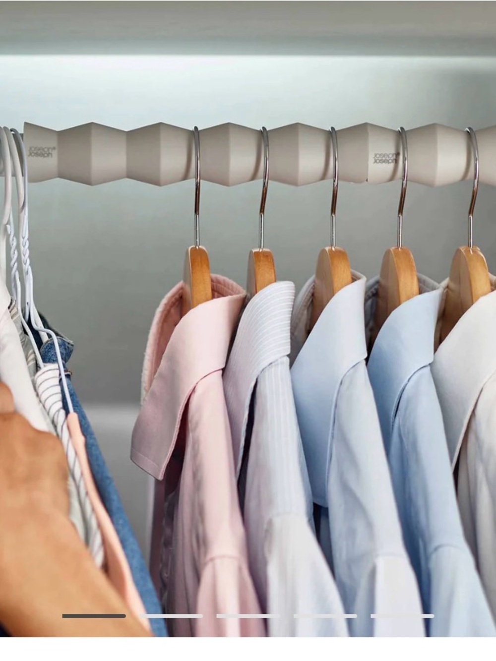 Adjustable White Closet Rod Hook Organizer - Home Storage & Organization - Picture 3 of 4